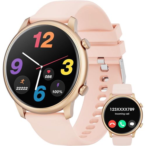 Hwagol Womens Smart Watch Fitness Uhr mit Puls Schlafmonitor Sportmodi Pedometer DIY Zifferblatt kompatibel Android iOS