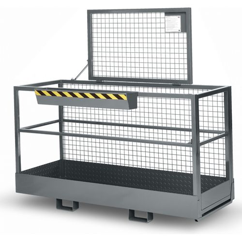 R+R Industrietechnik Arbeitskorb Typ RAK-Big 2000x800x1910mm RAL 7005 Mausgrau