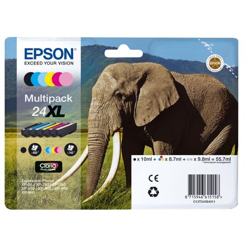 Epson Ink No 24XL Epson24XL Epson 24XL Multipack (C13T24384011)