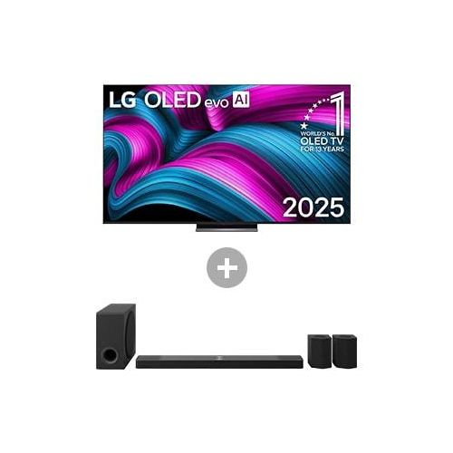 LG 83 ″ OLED evo AI C5E 4K Smart TV + 9.1.5Kanal Home Theater Soundbar DS9ATR mit SurroundSound und Rücklautsprechern OLED83C5ELA.DS95001