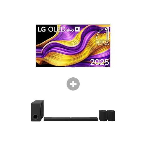 LG 77 ″ OLED evo AI G5 4K Smart TV + 9.1.5Kanal Home Theater Soundbar DS9ATR mit SurroundSound und Rücklautsprechern OLED77G57LW.DS95001