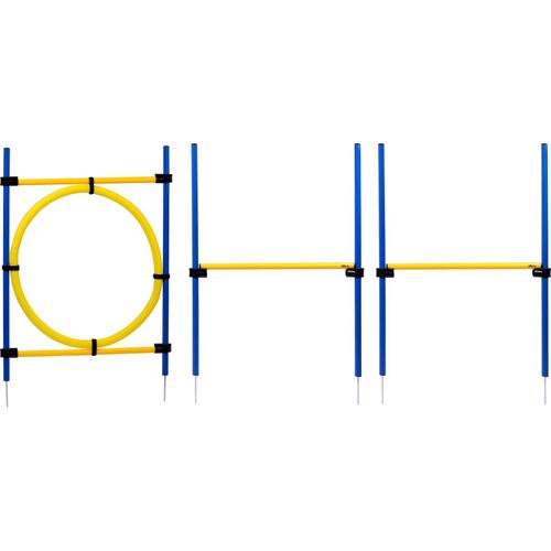 3-teiliges Agility Sprung-Set, mit 2 Hürden und Sprungreif