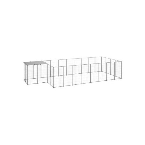VidaXL Hundezwinger silber 5,5 m, 2,2 m, 1,1 m