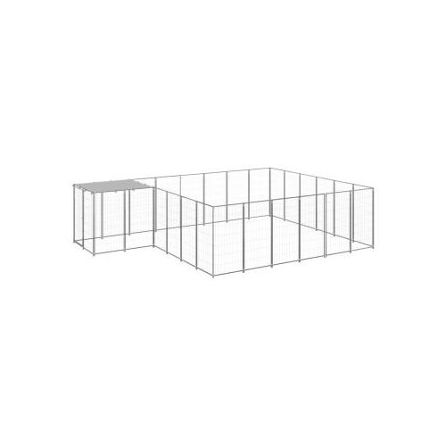 VidaXL Hundezwinger silber 4,4 m, 3,3 m, 1,1 m
