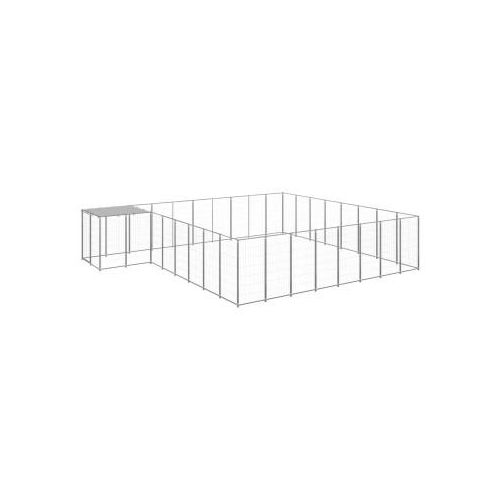 VidaXL Hundezwinger silber 5,5 m, 4,4 m, 1,1 m
