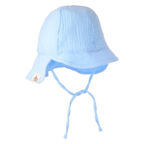 Baby Musselin-Mütze mit Nackenschutz