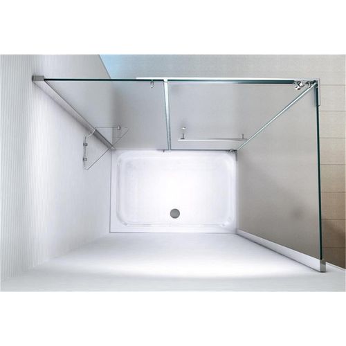 Glaszentrum Hagen - 100x90x195 cm - Hephaistos "Frost" Duschkabine Dusche Duschabtrennung - 8mm mit Duschwanne + Siphon