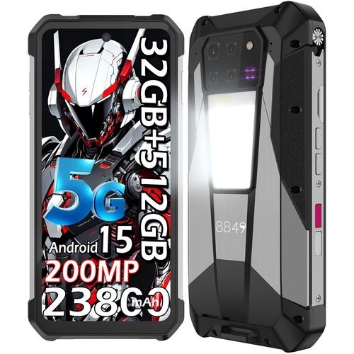 8849 Tank 3 Pro Outdoor Handy Ohne Vertrag, 23800mAh 5G Outdoor Smartphone mit Projektor, 32GB+512GB 6,79" Android 15 Rugged Smartphone, 2TB /OTG/GPS