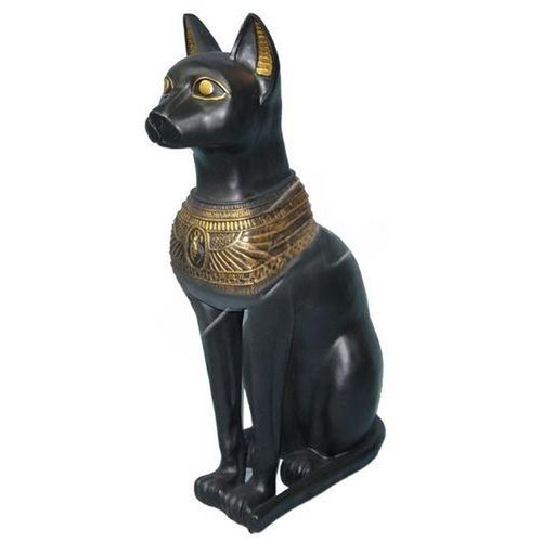 Design Ägyptische Katze Figur Statue Skulptur Figuren Skulpturen Dekoration Neu