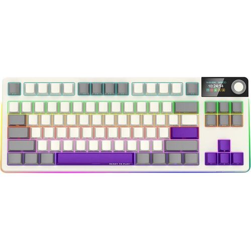 LORGAR Kabellose Gaming-Tastatur, Pro, TKL, mechanisch, Beige, EN-Layout