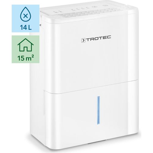 TROTEC Luftentfeuchter TTK 32 E Geeignet für Flächen bis 15m² bzw. 37m³ Entfeuchtungsleistung 14L/Tag