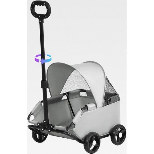 Katzenwagen,Haustierwagen Für Katzen Klappbar | Outdoor Belüftet Tierwagen Bis 7Kg Für Einkaufszentrum Park Spaziergang Reise Tierarzt Besuche - Für Pendeln Spaziergang Park Einkaufszentrum