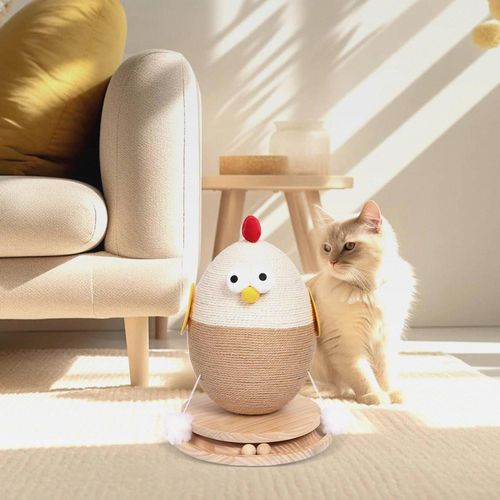 für Katzen im Innenbereich | Katzenkratzer in Hahnform | für alle Wohnräume und kleine bis große Katzen