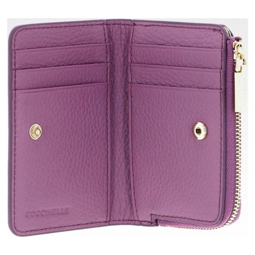 Kartenetui aus Leder Metallic Soft Kreditkartenhalter Jellyfish violett