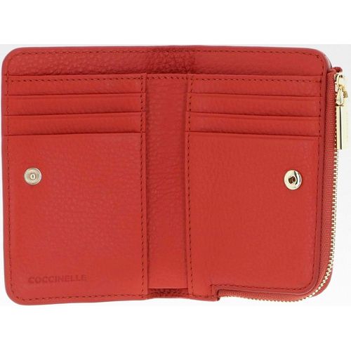 Kartenetui aus Leder Metallic Soft Kreditkartenhalter Grenadine Rot