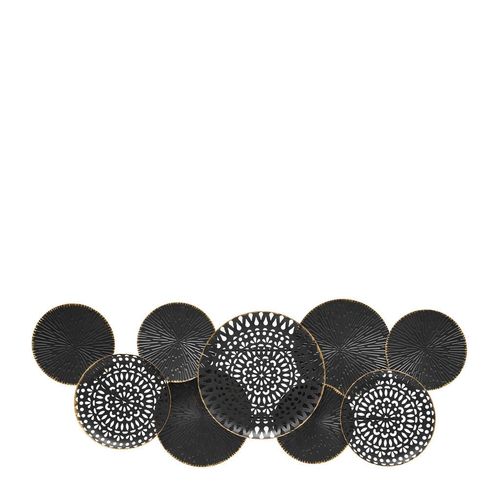 Ambia Home Wanddeko, Schwarz, Gold, Metall, 7x54x134 cm, Dekoration, Skulpturen & Dekoobjekte, Wanddeko