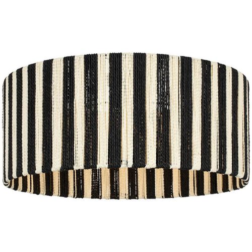 Collet's Monde Deckenleuchte, Schwarz, Weiß, Metall, Papier, Streifen,Streifen, zylindrisch,zylindrisch, 27.5 cm, RoHS, CE, Lampen & Leuchten, Innenbeleuchtung, Deckenleuchten