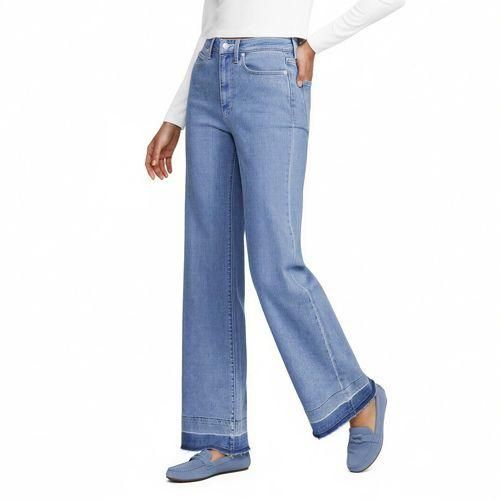 Recover Jeans High Waist mit weitem Bein, Damen,  Blau, by Lands' End