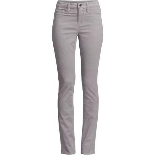 Straight Fit Cordhose Mid Waist, Damen,  Grau, Baumwoll-Mischung, by Lands' End