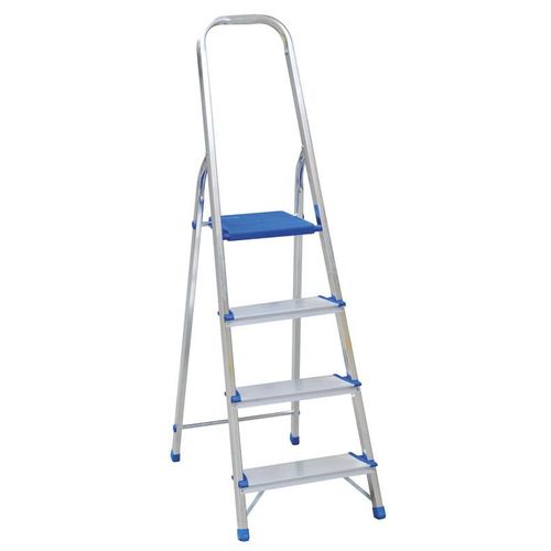 Freistehende Aluminiumleiter 154 Cm, 3 Stufen + Podest – Dr1103