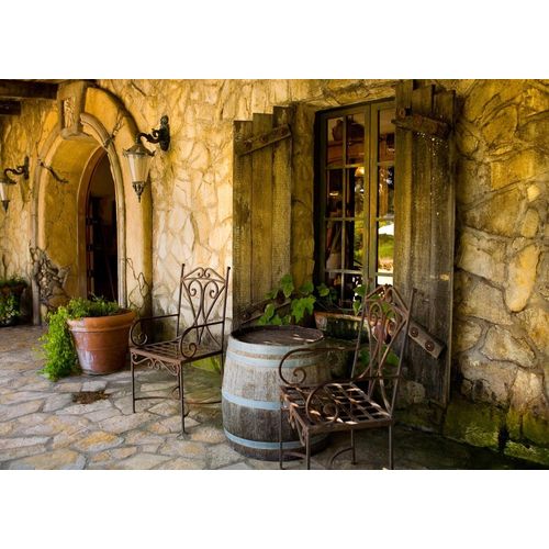 Fototapete PAPERMOON "Steinhaus", bunt, B:5m L:2,8m, Vlies, Tapeten