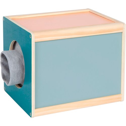 Lernspielzeug SMALL FOOT "Fühlbox „Sensory“", blau, Lernspielzeug, KinderB:25cm H:20cm L:20cm, Holz, B:25cm H:20cm L:20cm