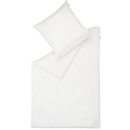 Bettwäsche "Pure", weiß (weiß, sanftes weiß, weiß), B/L: 155cm x 220cm, 1 Stk., 1 Stk., Satin, B/L: 80cm x 80cm, 2 Stk., Satin, Obermaterial: 100% Baumwolle, SCHÖNER WOHNEN-KOLLEKTION, Bettwäsche, Bettwäsche, Satinbettwäsche aus 100% reiner Baumwolle