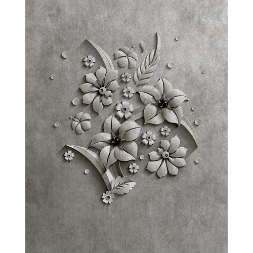 Fototapete LIVING WALLS "Walls by Patel Relief 1", grau, B:2m L:2,5m, Vlies, Tapeten, Vlies, Wand, Schräge