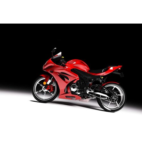 Fototapete PAPERMOON "Rotes Sportmotorrad", bunt, B:4,5m L:2,8m, Vlies, Tapeten