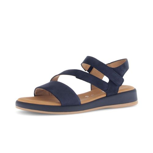 Riemchensandale GABOR "Riemchensandale", Damen, Gr. 39, blau, Schuhe Riemchensandale