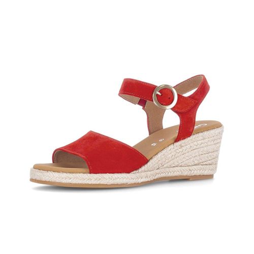 Keilsandalette GABOR "Keilsandalette", Damen, Gr. 40, rot, Schuhe