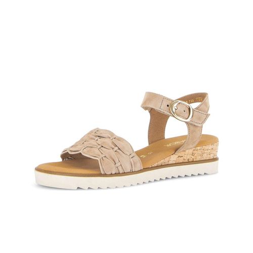 Riemchensandale GABOR "Riemchensandale", Damen, Gr. 41, beige, Schuhe Riemchensandale