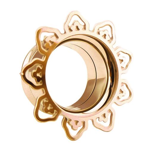 Dehnschnecke ADELIA´S "Piercing Ohrpiercing", Damen, Gr. 12, rosa (rosegold), Chirurgiestahl, Piercings, Flesh Tunnel PVD Rosè Gold beschichtet