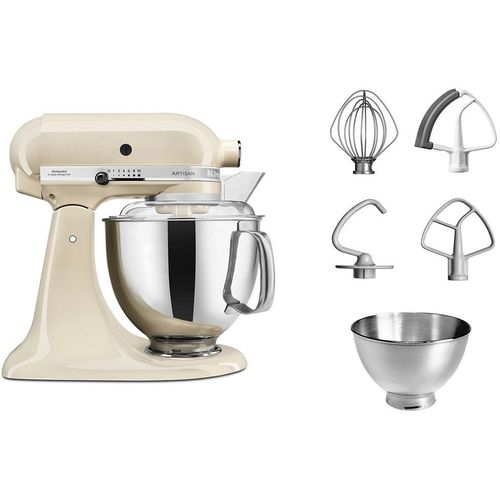 KITCHENAID Küchenmaschine "Küchenmaschine 5KSM175PSEAC ALMOND CREAM", beige (creme), B:24cm H:36cm T:37cm, Küchenmaschinen, mit Zubehör im Wert von ca. 112,-€ UVP, Küchenmaschine