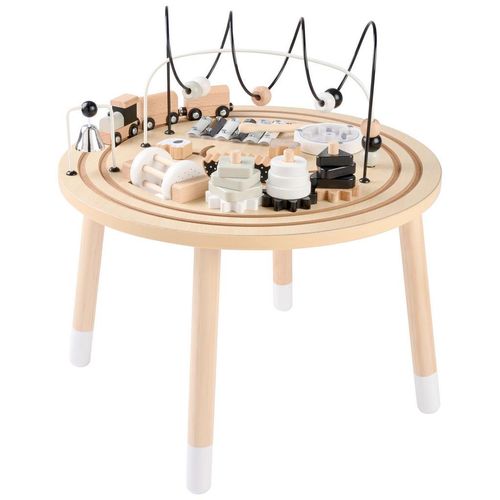 My Baby Lou Kinderspieltisch , Grau, Naturfarben, Schwarz, Weiss , Holz , Birke, Kiefer , massiv, Sperrholz , 50.3 cm , unisex , EN 71 , Baby- und Kindermöbel, Babyzimmer, Kindersessel & Kindertische