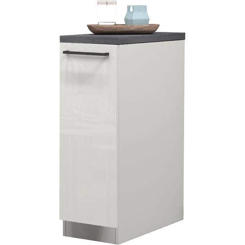 Apothekerschrank KOCHSTATION "KS-Sole,Apothekerkommode", weiß (weiß matt, weiß hochglanz, schiefer), B:30cm H:85cm T:60cm, Schränke, Apothekerschrank, Breite/Höhe 30/85 cm, Anbau-und Unterbau möglich