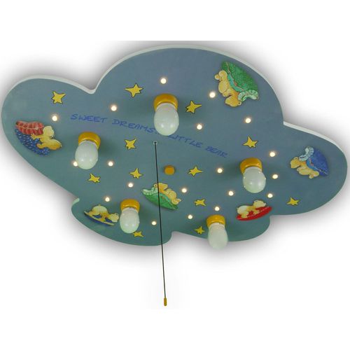 NIERMANN Deckenleuchte "Wolke Bärchen", bunt, 5, H: 7cm, 1 Stk., Leuchten, Kinderzimmer, Kinderlampe, Kinderlampe
