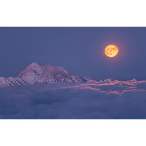 Fototapete PAPERMOON "Photo-Art ALES KRIVEC, SUPER MOON ERHEBT SICH", bunt, B:4,5m L:2,8m, Vlies, Tapeten