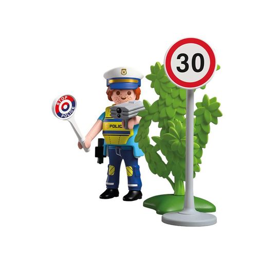 Playmobil Figures - Polizeibeamter mit Geschwindigkeitsmessgerät