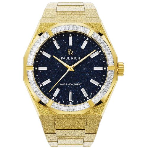 Paul Rich PR-46705 Herrenuhr Moissanite Frosted Star Dust II Gold 43mm 5ATM