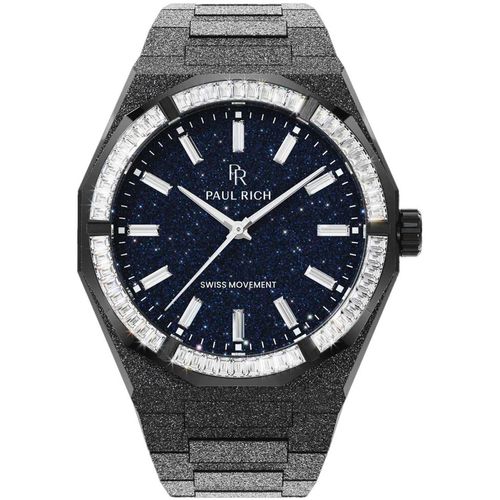 Paul Rich PR-46704 Herrenuhr Moissanite Frosted Star Dust II Black 43mm 5ATM