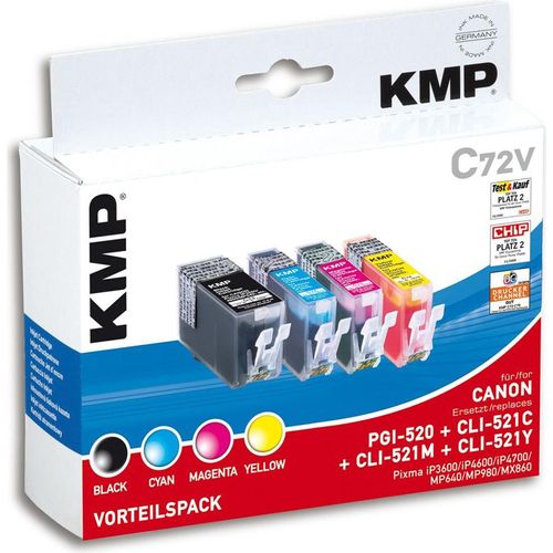 KMP C72V Vorteilspack BK/C/M/Y komp. mit PGI-520 / CLI-521