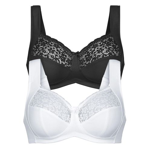Entlastungs-BH ANITA "2er Pack Entlastungs BH Havanna", Damen, Gr. 85, Cup C, bunt (schwarz crystal), Spitze, Obermaterial: 86% Polyamid PA. 14% Elasthan EL., BHs Entlastungs-BH