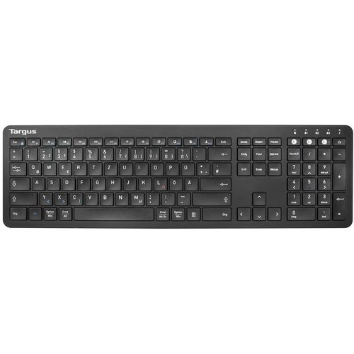 Targus® Full-Size-Design Multi-Device Antimikrobielle Bluetooth®-Tastatur, QWERTZ-Layout