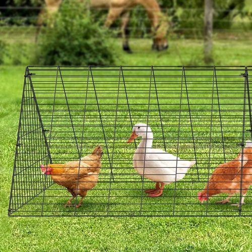 Chicken Tunnels, 236.2 x 157.5 x 24.2 inch(LxWxH) Chicken Tunnels for Yard, Portable Chicken Tunnels for Outside with Corner Frames, 2 Sets, Suitable for Chickens, Ducks, Rabbits