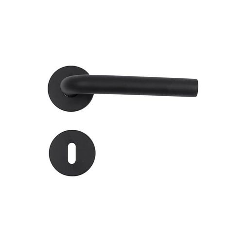 Home>it Door Handle With L-handle 19 mm Matte Black
