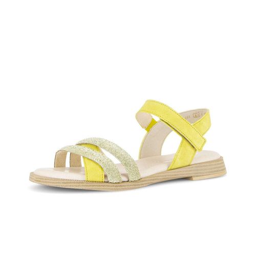 Riemchensandale GABOR "Riemchensandale", Damen, Gr. 44, gelb, Schuhe Riemchensandale