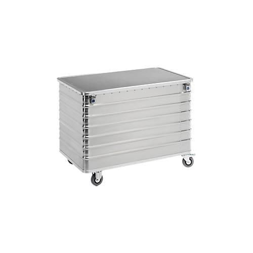 Transportwagen aus Aluminium, mit Scharnierdeckel, 656 l