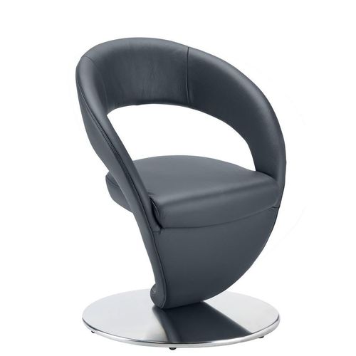 Moderano Stuhl, Edelstahl, Blaugrau, Metall, Textil, Drehteller, 62x86x61 cm, Goldenes M, Emas, Dgm, Lederauswahl, Stoffauswahl, Sitzfläche 360° drehbar, Gestellauswahl, Esszimmer, Stühle, Esszimmerstühle