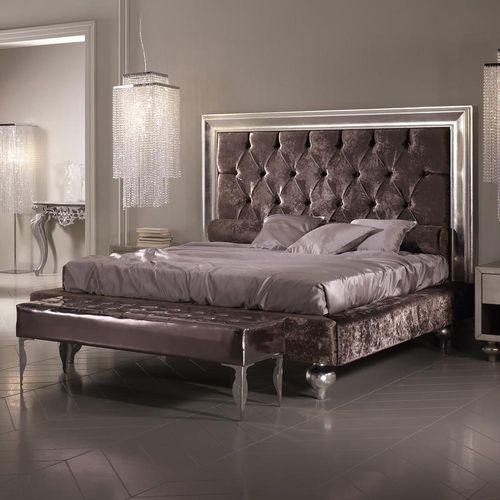 Luxus Chesterfield Betten Königliches Textil Bett Palast Hotel Doppelbett Neu